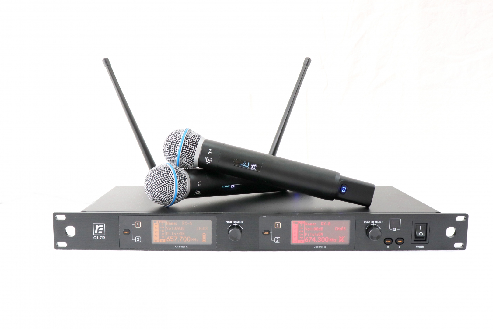 RFIntell QL7R/T1-A 651,800-683,400 МГц 2-канальная радиосистема с 2-мя ручными микрофонами в Ялуторовске